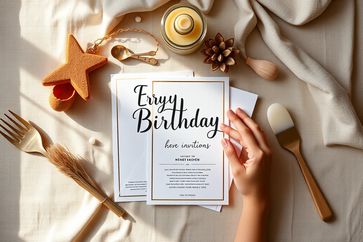 birthday party invitation digital mistakes — Birthday Party Invitation Digital Mistakes (the finished result)