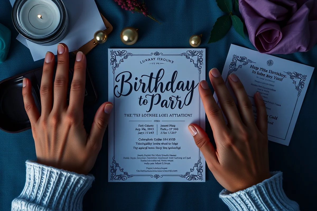 birthday party invitation example at home — Birthday Party Invitation Example At Home (the finished result)