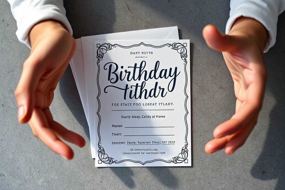 birthday party invitation outline mistakes — Birthday Party Invitation Outline Mistakes (the finished result)