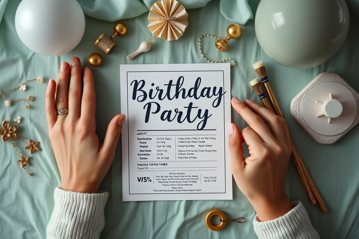 birthday party invitation information vs — Birthday Party Invitation Information Vs (the finished result)