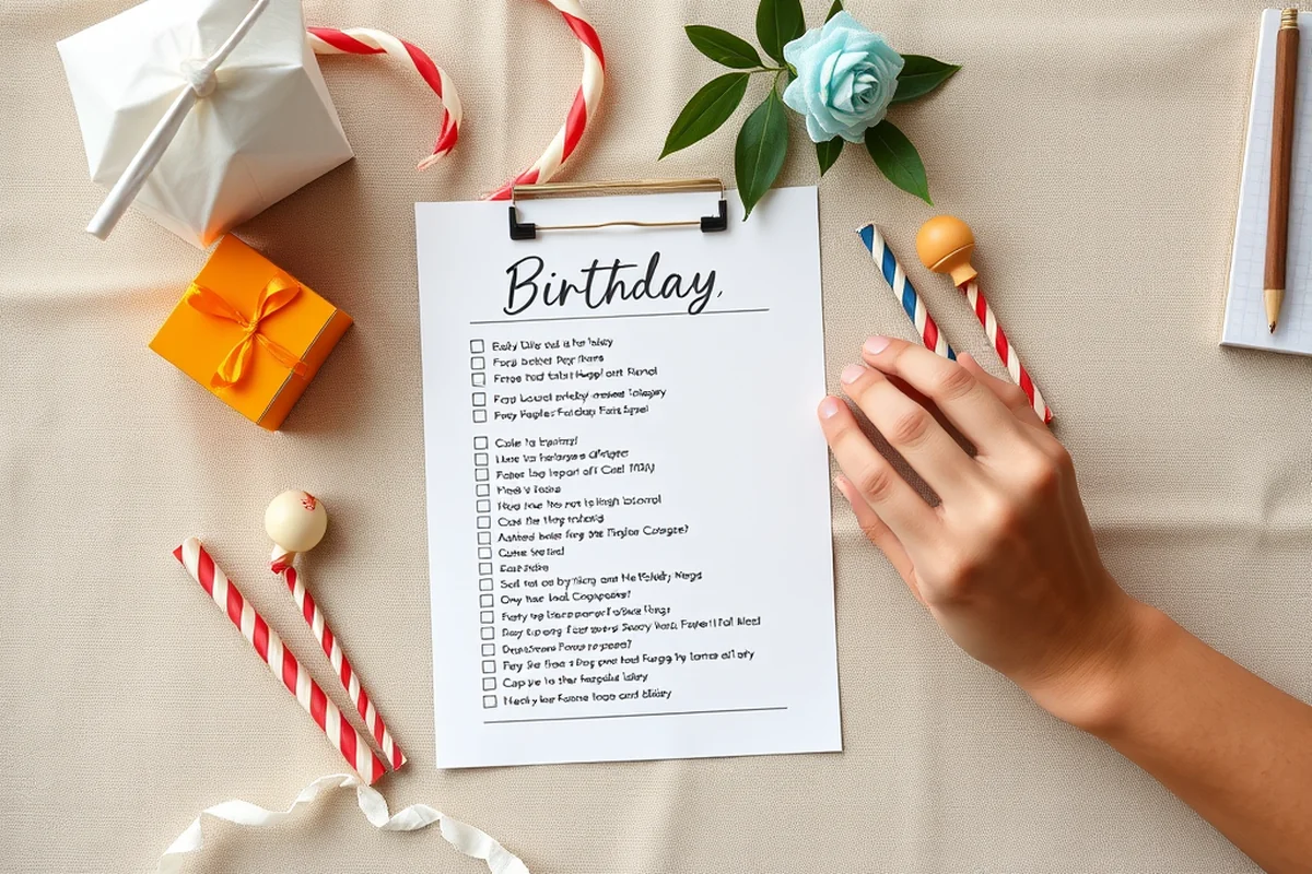 birthday party invitation nearby checklist — Birthday Party Invitation Nearby Checklist (the finished result)