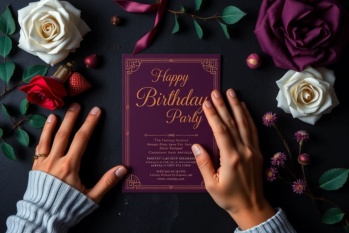 cheap birthday party invitation format — Cheap Birthday Party Invitation Format (the finished result)